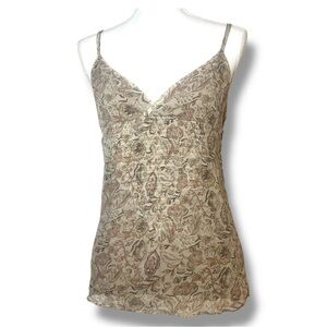Abercrombie & Fitch Floral Tank Top - Beige and Brown